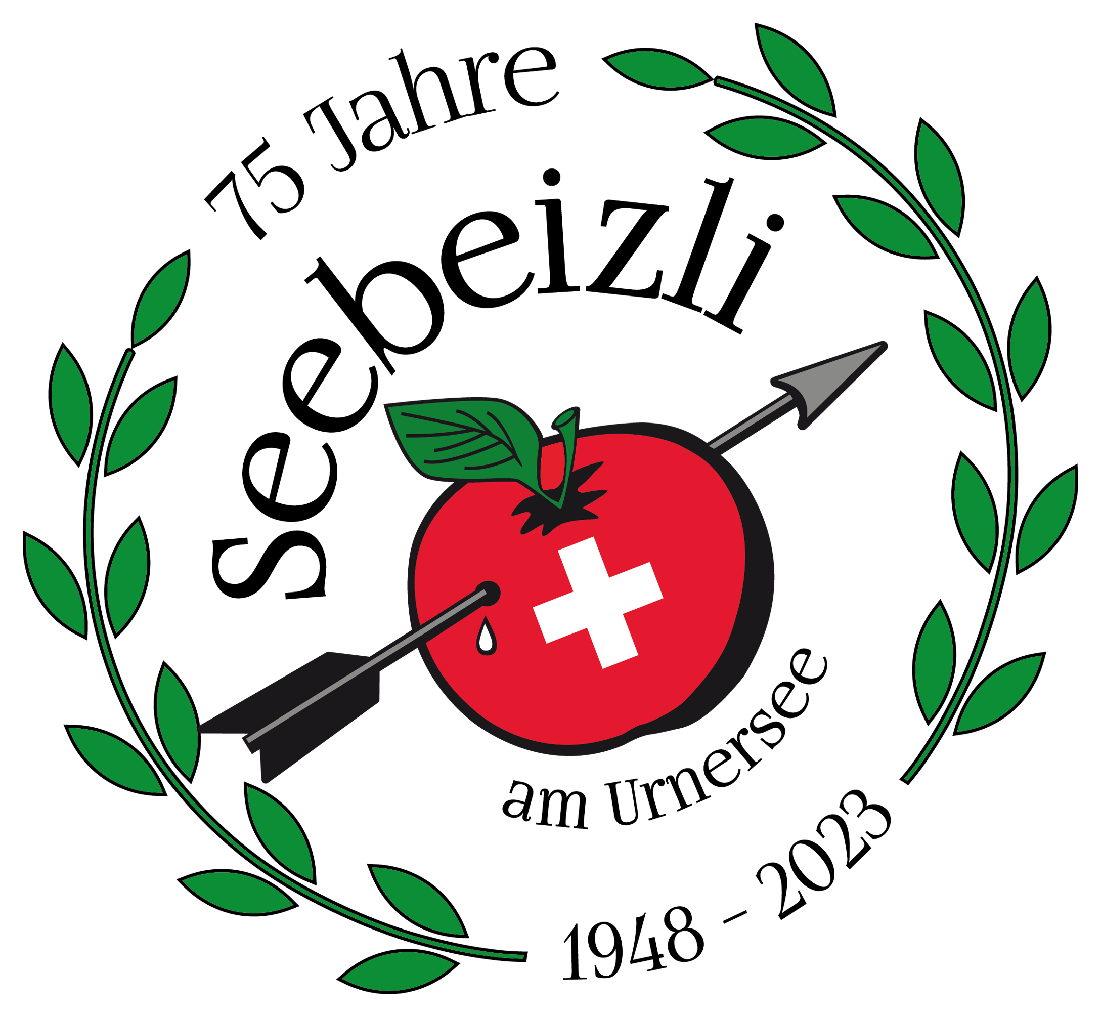Jubiläums-Logo 75 Jahre Seebeizli am Urnersee